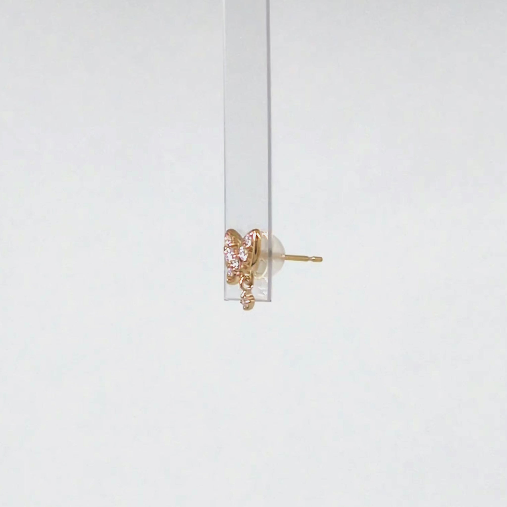[Solo Earring] 18K/10K Moissanite Butterfly Single Earring (Yellow Gold) - Product Video