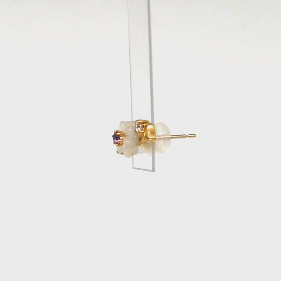 [Solo Earring] 925 Sterling Silver / 10K Anemone Single Earring - Product Video