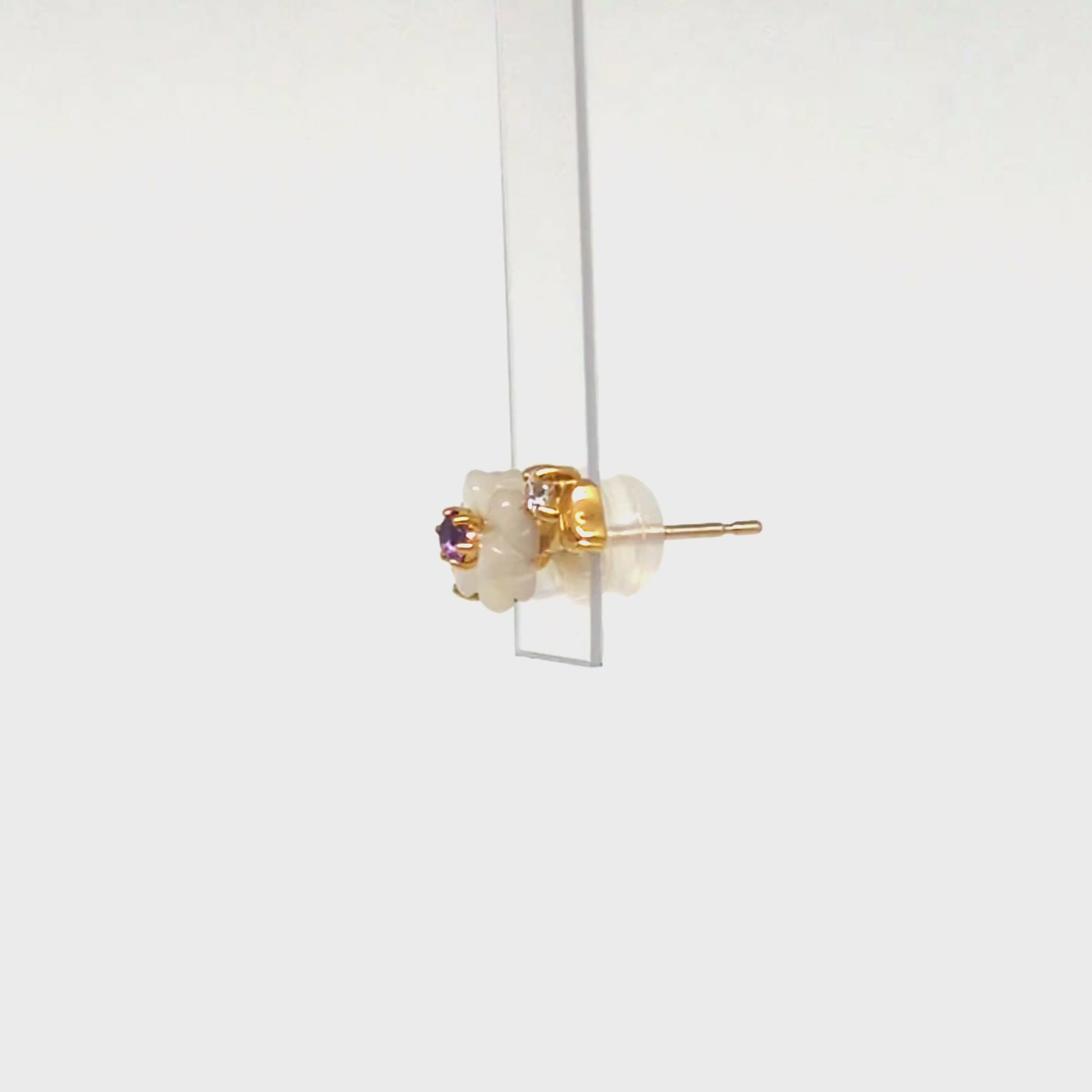 [Solo Earring] 925 Sterling Silver / 10K Anemone Single Earring - Product Video