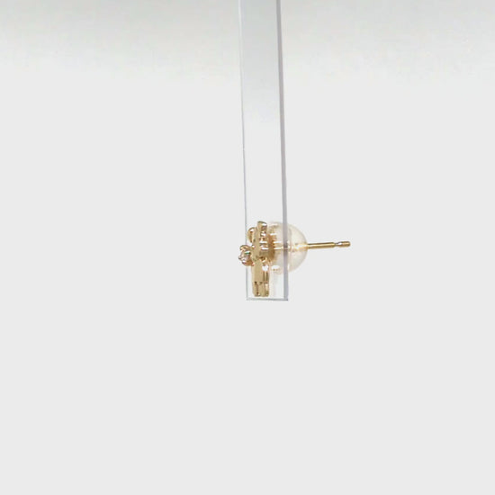 [Solo Earring] 18K/10K Miniature Schnauzer Single Earring (Yellow Gold) - Product Video