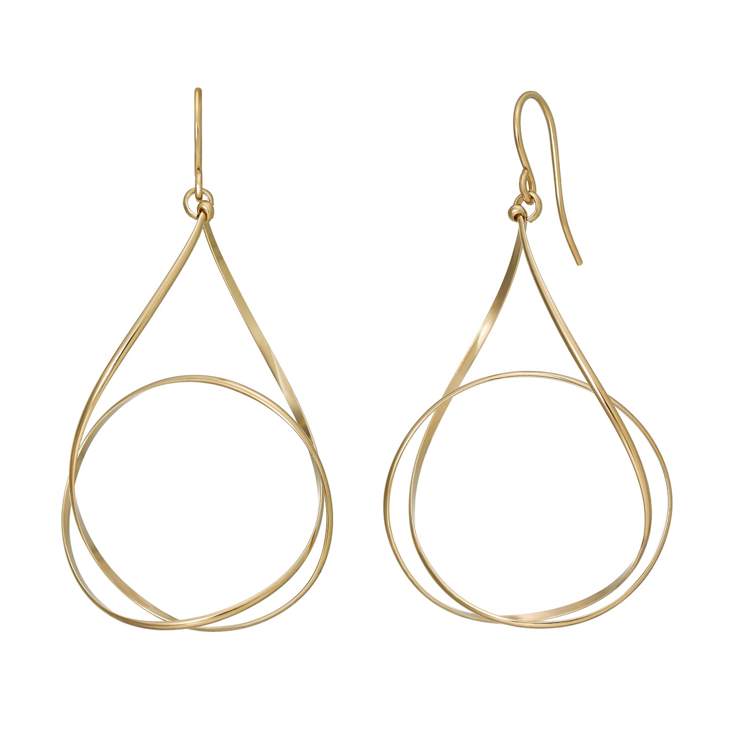 Gold Filled Drop Wire Earrings - Product Image