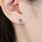 [Birth Flower Jewelry] March Forget-me-not Earrings (Yellow Gold) - Model Image