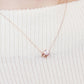 [Birth Flower Jewelry] April - Cherry Blossoms Necklace (10K Rose Gold) - Model Image