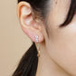 [Airy Clip-On Earrings] Twisted Swinging Earrings (10K Yellow Gold) - Model Image