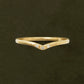 10K Yellow Gold V-Line Milgrain 3-Stone Diamond Ring - Product Image