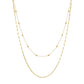 10K Yellow Gold Double Glittering Long Necklace - Product Image