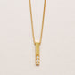 10K Yellow Gold Diamond Bar Necklace - Product Image