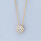 18K Yellow Gold Diamond Necklace "Full Moon" 0.13ct - Product Image