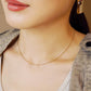 10K Yellow Gold Ball Chain Choker - Model Image