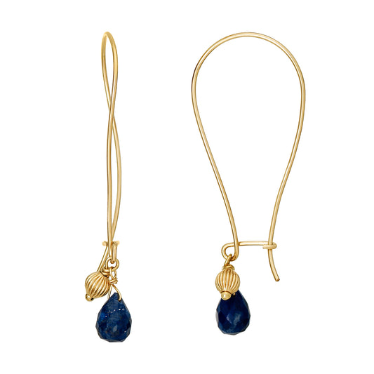 Gold Filled Wavy Hoop Earrings - Product Image