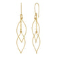 Gold Filled Double Marquise Wire Earrings - Product Image