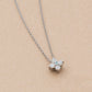 Platinum Diamond Flower Necklace - Product Image