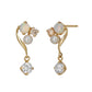 18K/10K Yellow Gold Swaying Opal Earrings - Product Image