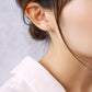 18K/10K Yellow Gold Swaying Opal Earrings - Model Image