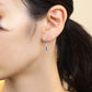 14K/10K White Gold Blue Quartz Swinging Earrings - Model Image