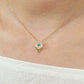 [Birth Flower Jewelry] December - Christmas Rose Necklace (10K Yellow Gold) - Model Image