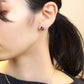 14K/10K White Gold Iolite 4-Block Square Earrings - Model Image