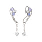 [Airy Clip-On Earrings] Tanzanite Swinging Earrings (10K White Gold) - Product Image