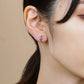 [Airy Clip-On Earrings] Tanzanite Swinging Earrings (10K White Gold) - Model Image