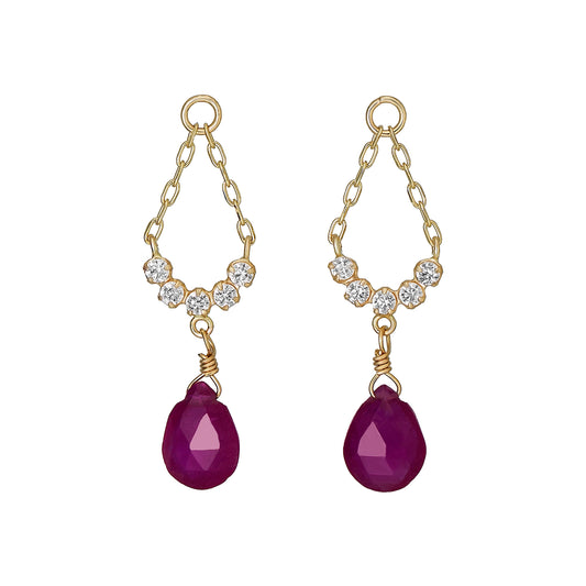 [Palette] 10K Yellow Gold Ruby Charms - Product Image