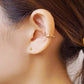 10K Gold Bicolor Ear Cuff (White Gold / Yellow Gold) - Model Image