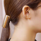 10K Gold Bicolor Ear Cuff (White Gold / Yellow Gold) - Model Image
