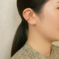 10K Yellow Gold Glittering Ear Cuff - Model Image