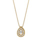 18K Yellow Gold Dancing Diamond Drop Necklace - Product Image