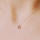 10K White Gold Diamond Tier Design Necklace - Model Image