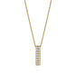 18K Yellow Gold Diamond Rectangle Necklace - Product Image