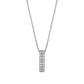 Platinum Diamond Rectangle Necklace - Product Image