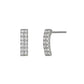 Platinum Diamond Rectangle Earrings - Product Image