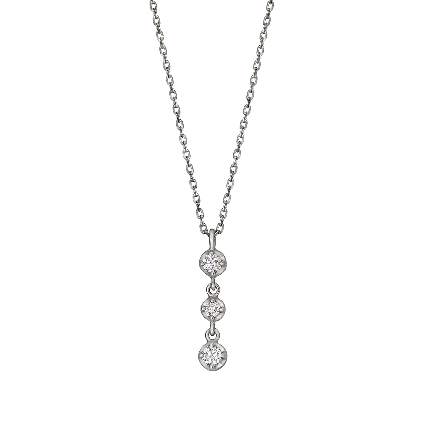 Platinum Diamond Trilogy Necklace - Product Image