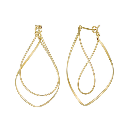 Gold Filled Dew Drop Hoop Earrings - Product Image