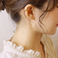 Gold Filled Dew Drop Hoop Earrings - Model Image