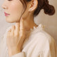 [Airy Clip-On Earrings] Sapphire Earrings (10K White Gold) - Model Image