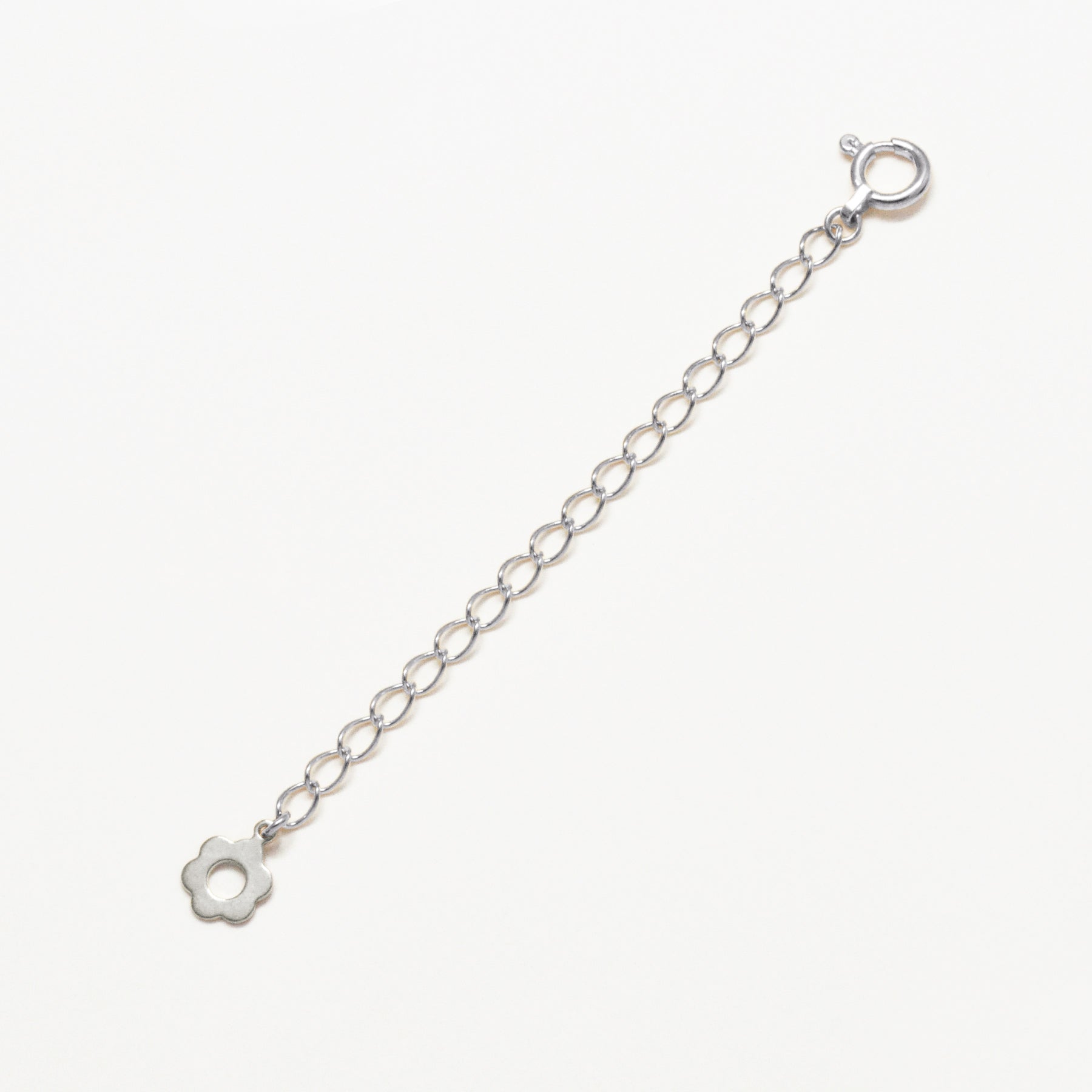 10K Chain Adjuster 5cm (White Gold) - Product Image
