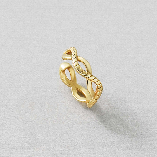 10K Yellow Gold Loop Stripe Ear Cuff - Product Image