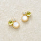 18K/10K Yellow Gold Peridot Stud Earrings - Product Image