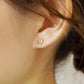 [Birth Flower Jewelry] May - Lily of The Valley Earrings (18K/10K Yellow Gold) - Model Image