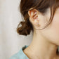 [Birth Flower Jewelry] May - Lily of The Valley Earrings (18K/10K Yellow Gold) - Model Image