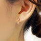 [Birth Flower Jewelry] April Cherry Blossoms Earrings - Model Image