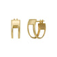 18K/10K Yellow Gold Open Design Hoop Earrings - Product Image