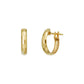 18K/10K Yellow Gold Mirror Cut Hoop Earrings - Product Image