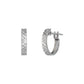 14K/10K White Gold Pyramid Cut Cut Hoop Earrings - Product Image