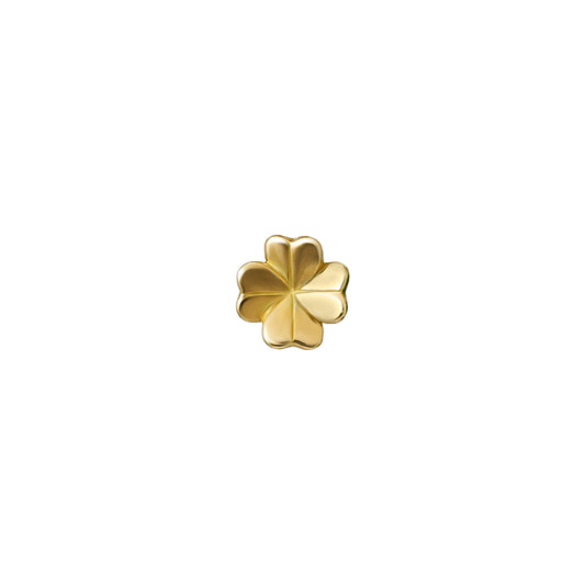 [Second Earrings] 18K Yellow Gold Clover Single Earring - Product Image