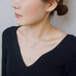 Platinum Diamond Gradient Arch Necklace - Model Image