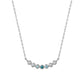 10K White Gold Diamond Gradation Arch Design Necklace - Product Image