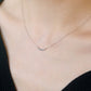 10K White Gold Diamond Gradation Arch Design Necklace - Model Image