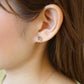 [Birth Flower Jewelry] June Hydrangea Earrings - Model Image